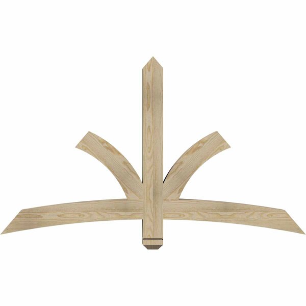 Ekena Millwork Davenport Rough Sawn Timber Gable Bracket, Douglas Fir, 60"W x 35"H x 4"D x 4"F, 14/12 Pitch GBW060X35X0404DAV00RDF - main